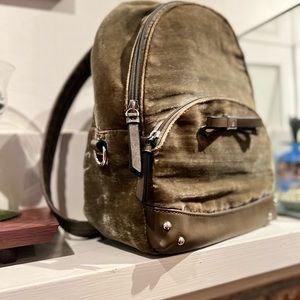 Vintage Nine West Moss Velvet Backpack